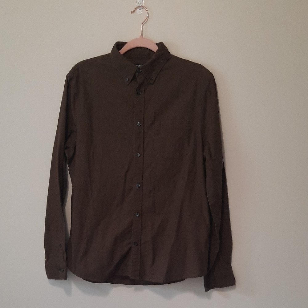 Express Brown Button Down Shirt - image 1
